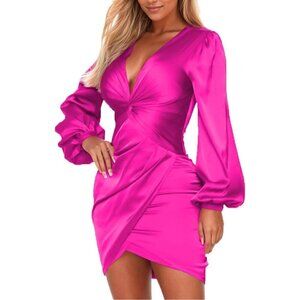 Women's Sexy Ruffle Elegant Rose Dress Midi Dress